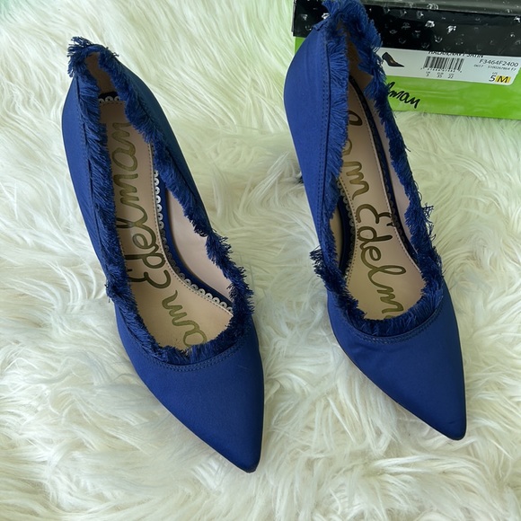 Sam Edelman Halan Satin Fringe Shoe - Picture 2 of 12